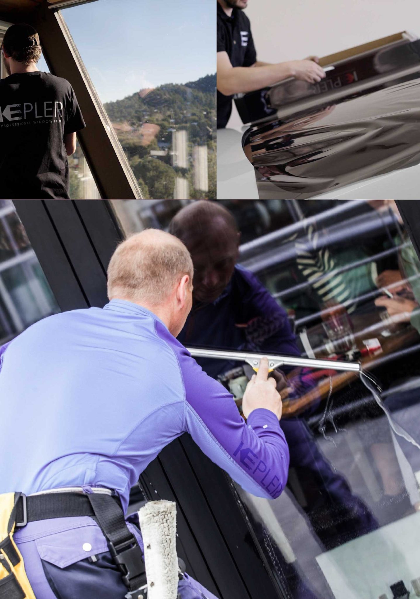 Kepler Expert Applying Anti-Graffiti Window Film to a Columbia Shop Front