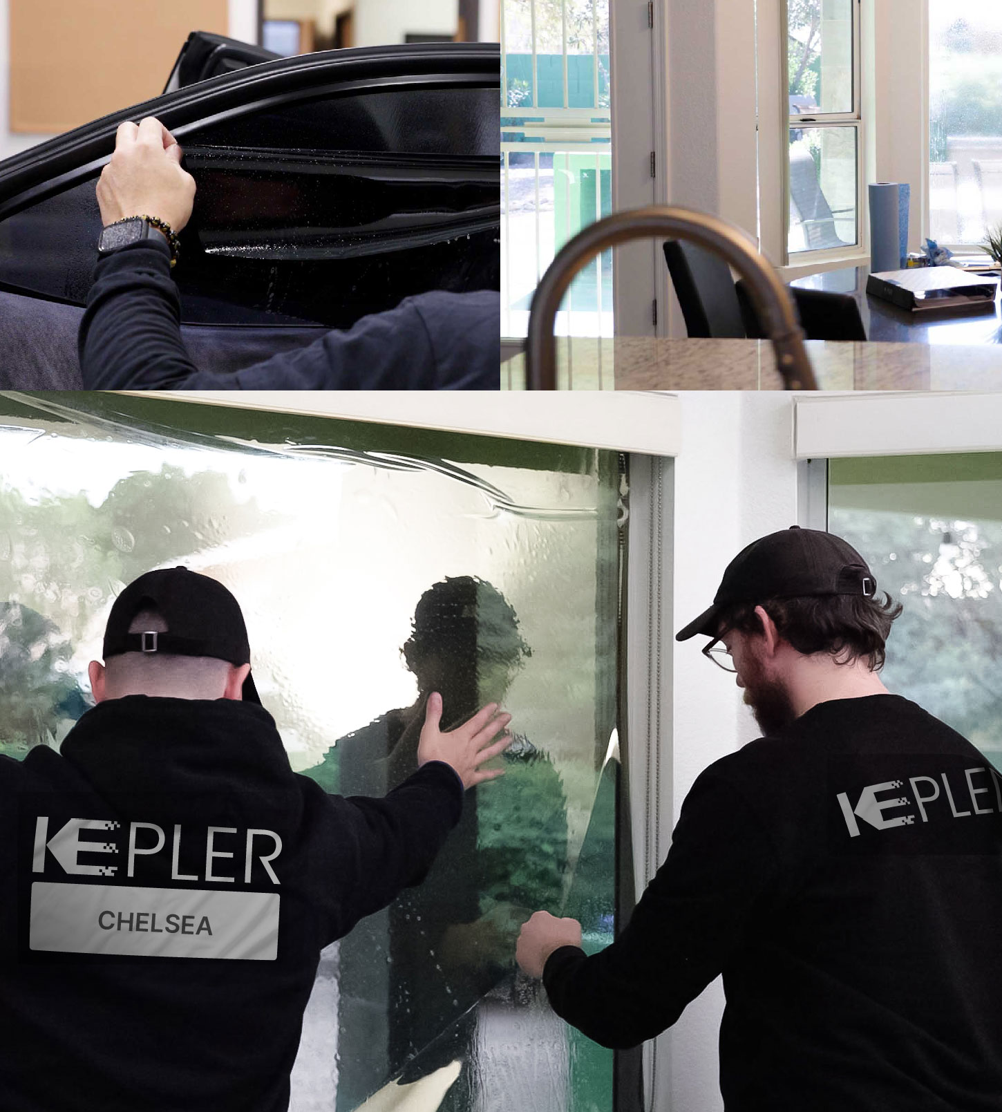 Kepler Technician Installing High-tech Window Tint to Home in Chelsea