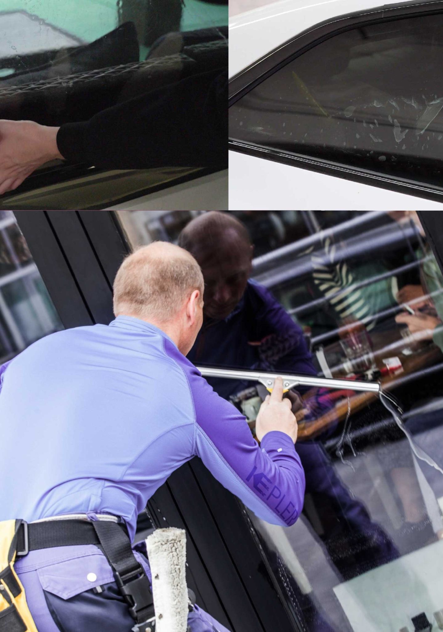 Kepler Expert Applying Anti-Graffiti Window Film to a Anderson Shop Front