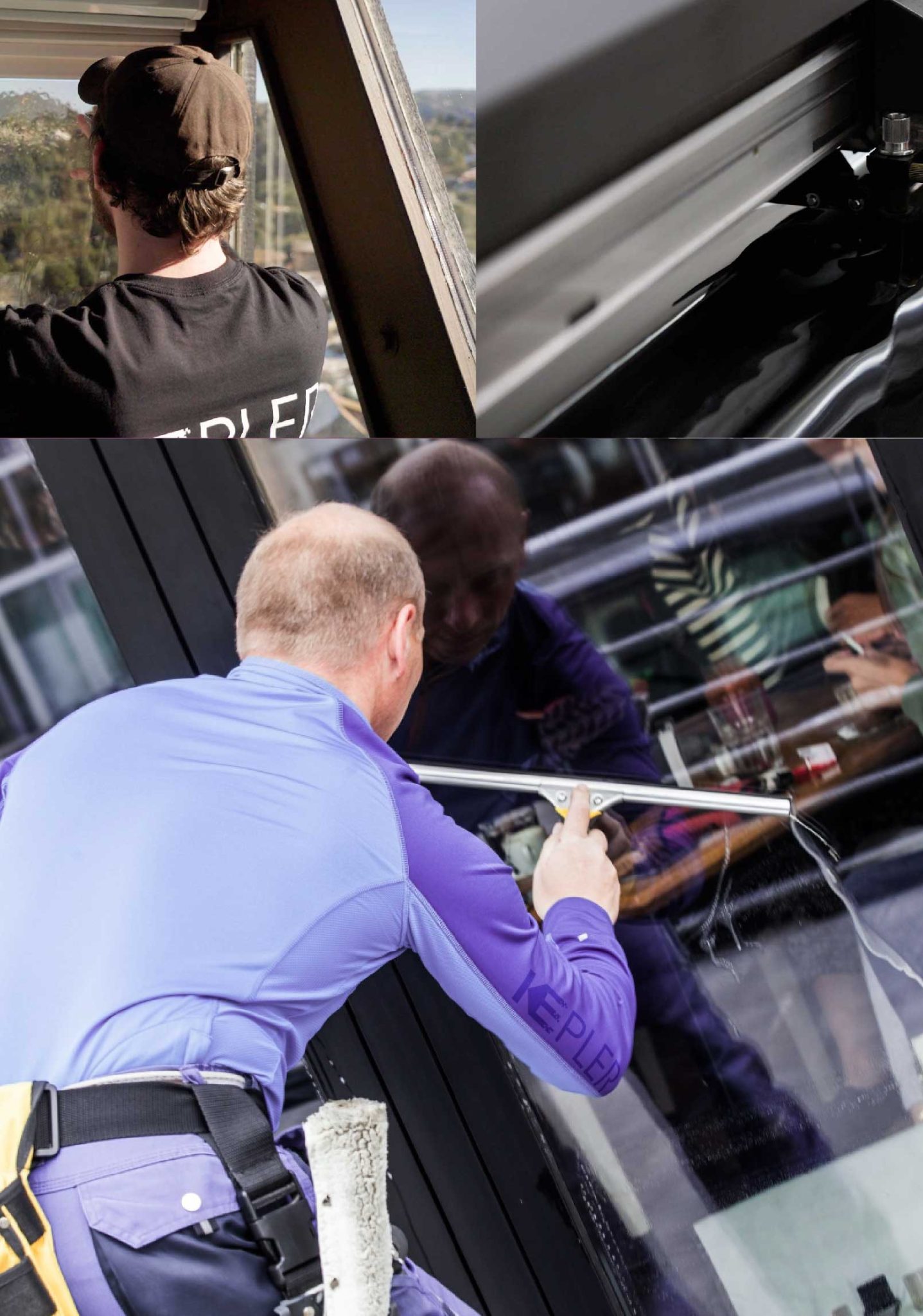 Kepler Skilled Applying Anti-Graffiti Window Film to a Greer Shop Front