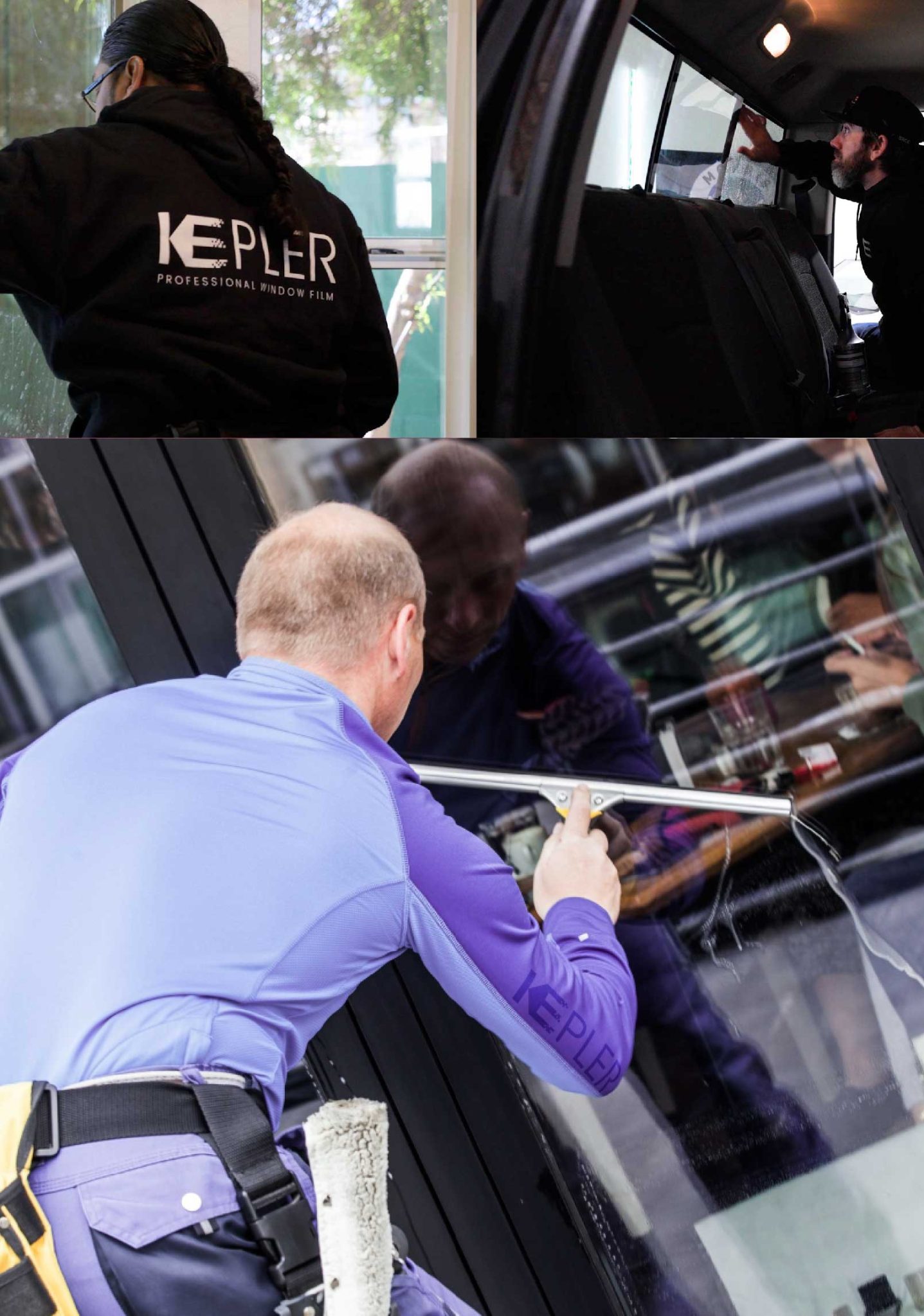 Kepler Skilled Applying Anti-Graffiti Window Film to a Fort Mill Shop Front