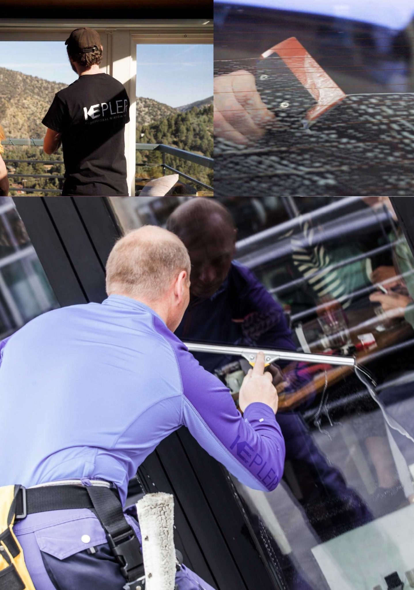 Kepler Expert Applying Anti-Graffiti Window Film to a Aiken Shop Front