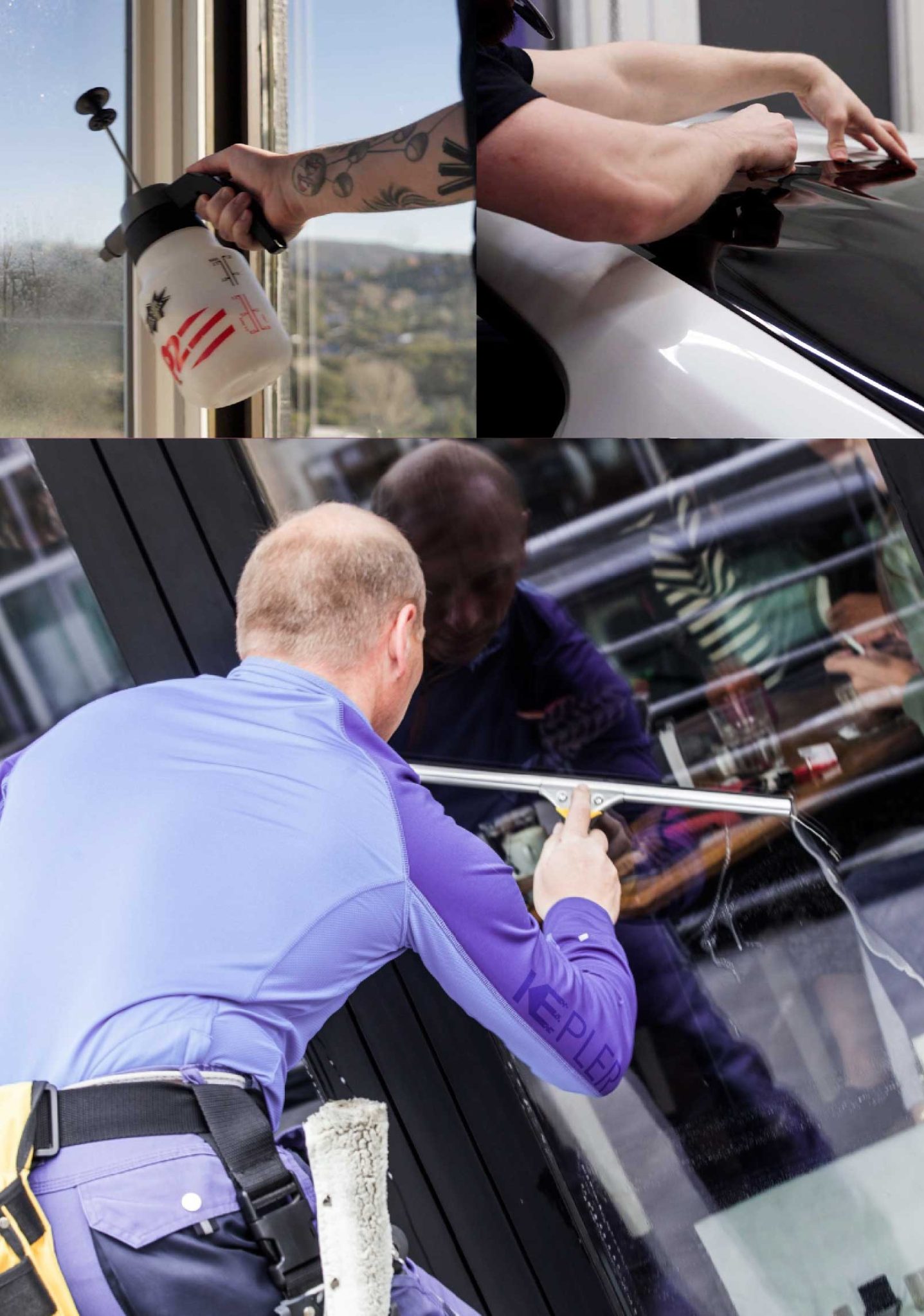 Kepler Expert Applying Anti-Graffiti Window Film to a Marietta Shop Front