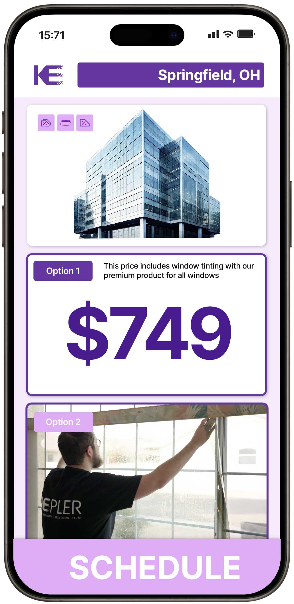 View Competitive Safety and Security Window Film Costs in Springfield, Ohio