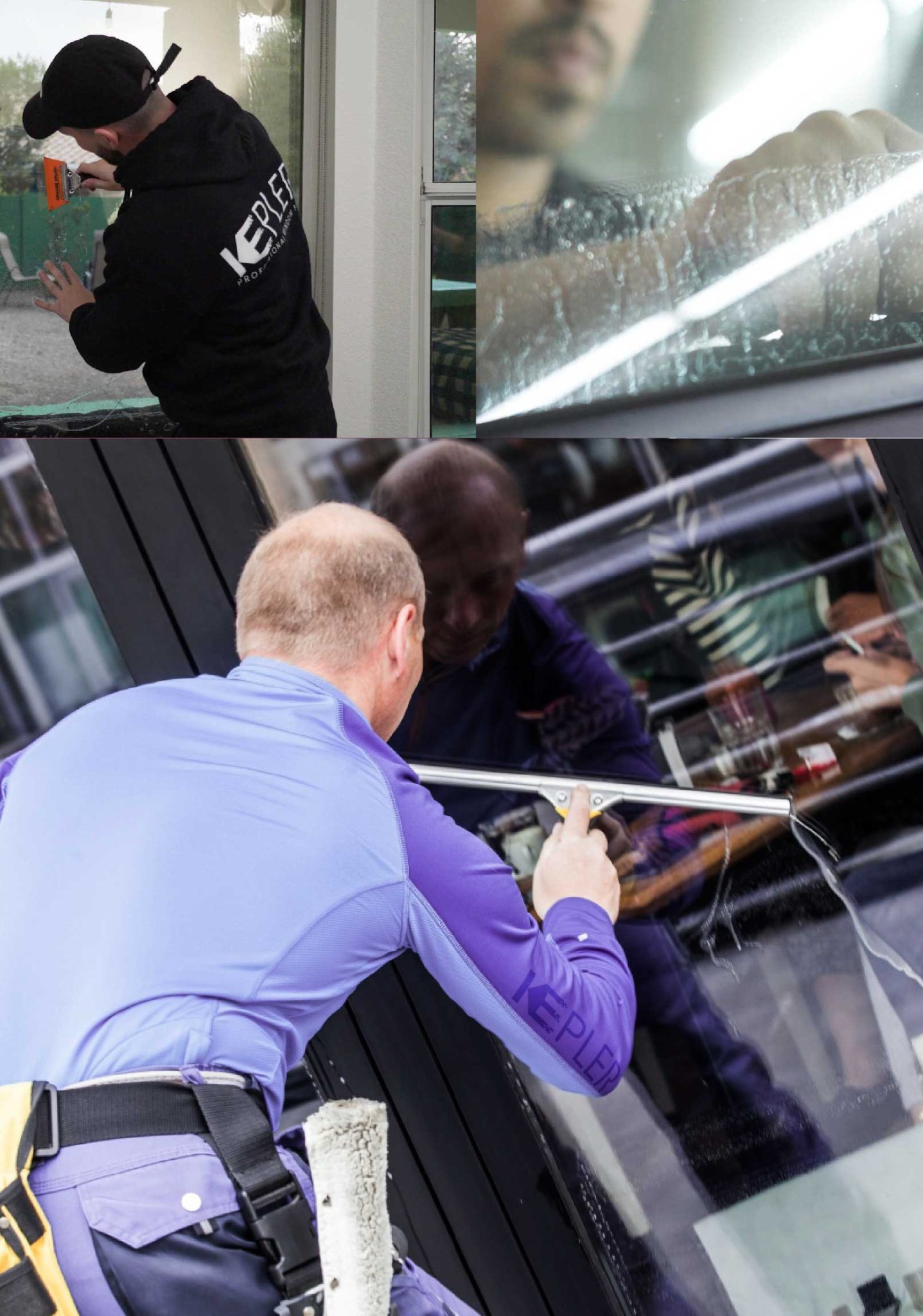 Kepler Professional Applying Anti-Graffiti Window Film to a Savannah Shop Front
