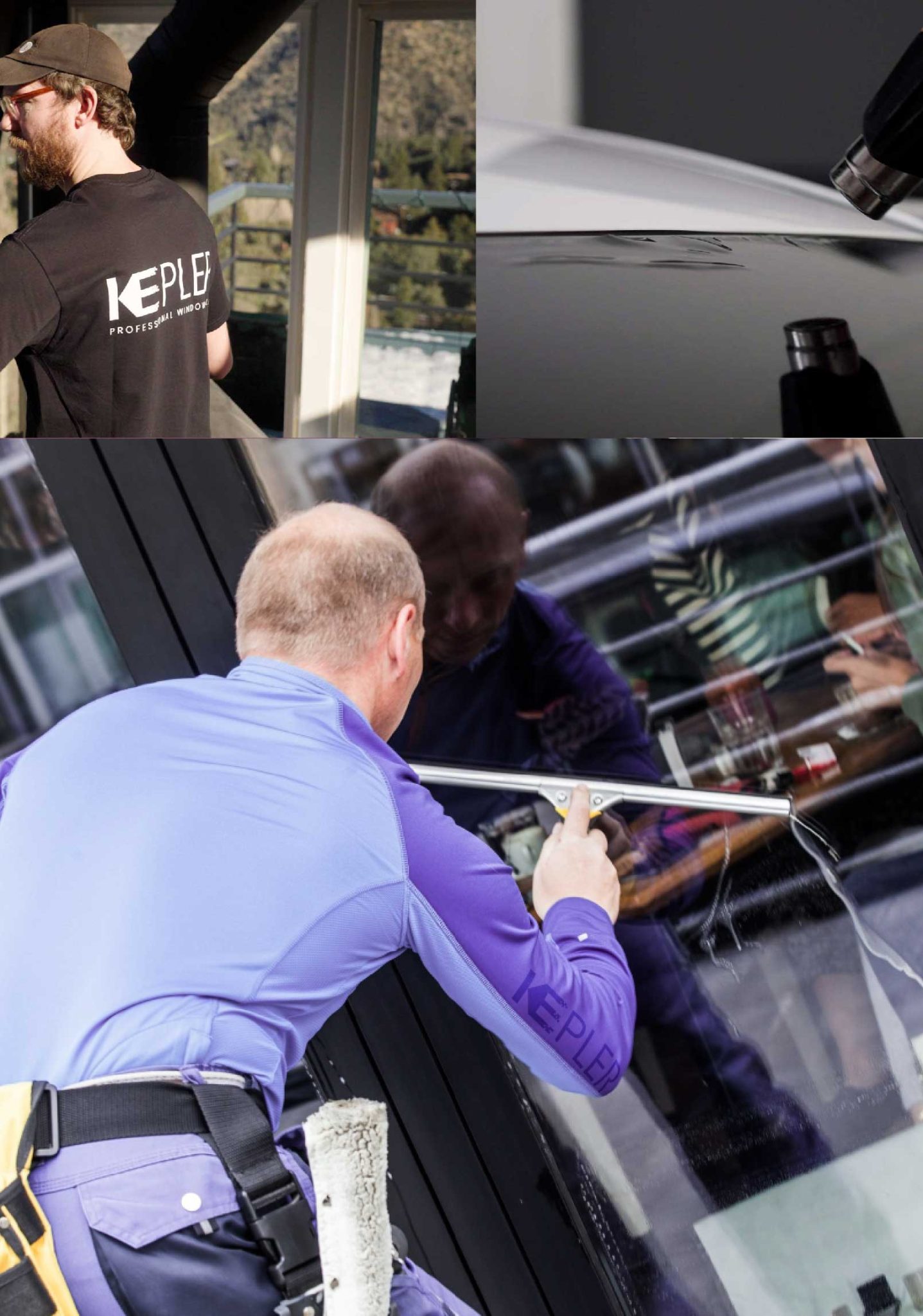 Kepler Professional Applying Anti-Graffiti Window Film to a Kingsland Shop Front