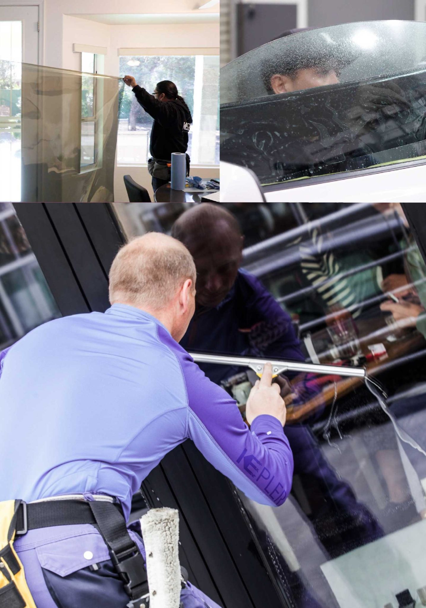 Kepler Expert Applying Anti-Graffiti Window Film to a Midland Shop Front