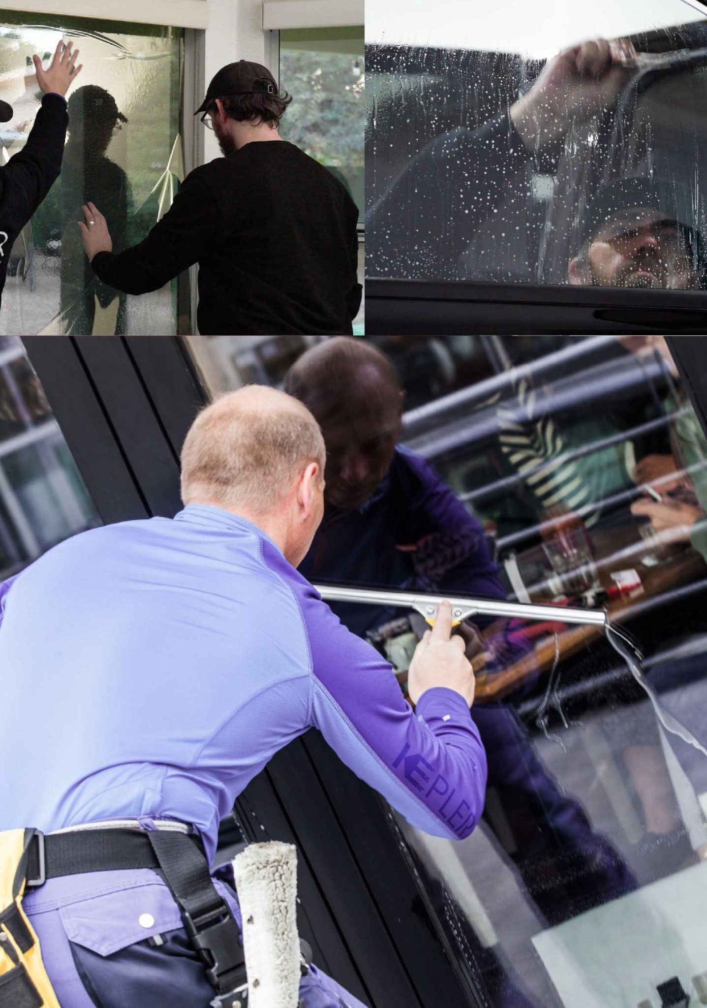 Kepler Expert Applying Anti-Graffiti Window Film to a Palm Coast Shop Front