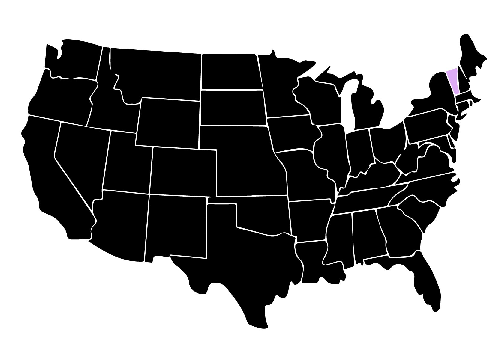 Map Showing Position of Kepler Home Window Tinters in South Burlington, Vermont with Purple Highlight on the State