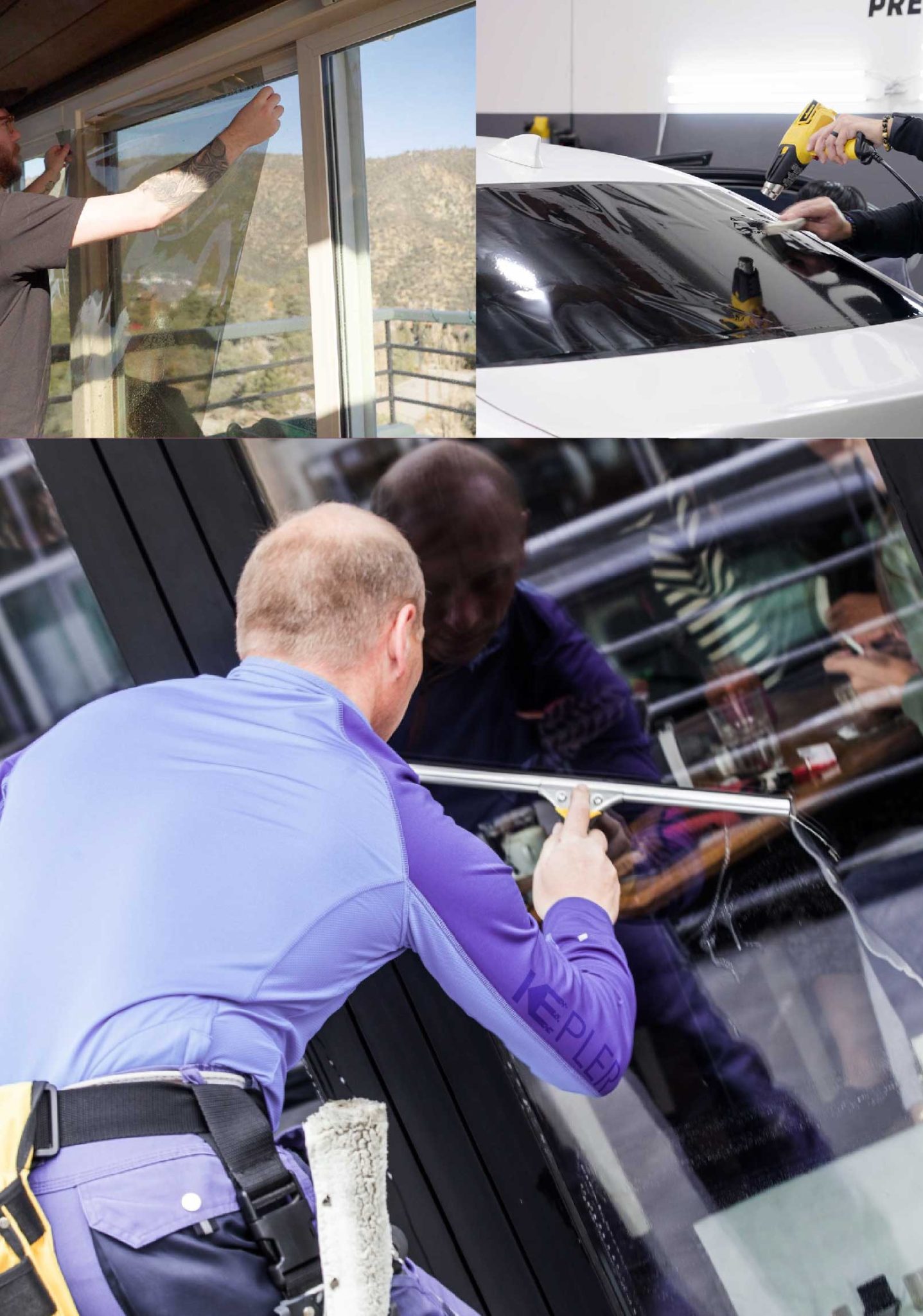 Kepler Expert Applying Anti-Graffiti Window Film to a Pembroke Pines Shop Front