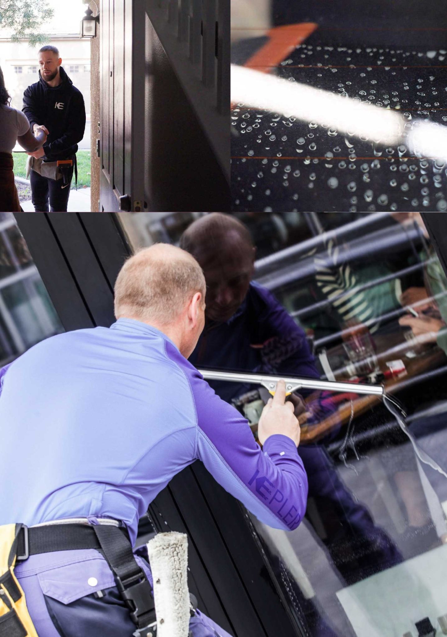 Kepler Skilled Applying Anti-Graffiti Window Film to a Key West Shop Front