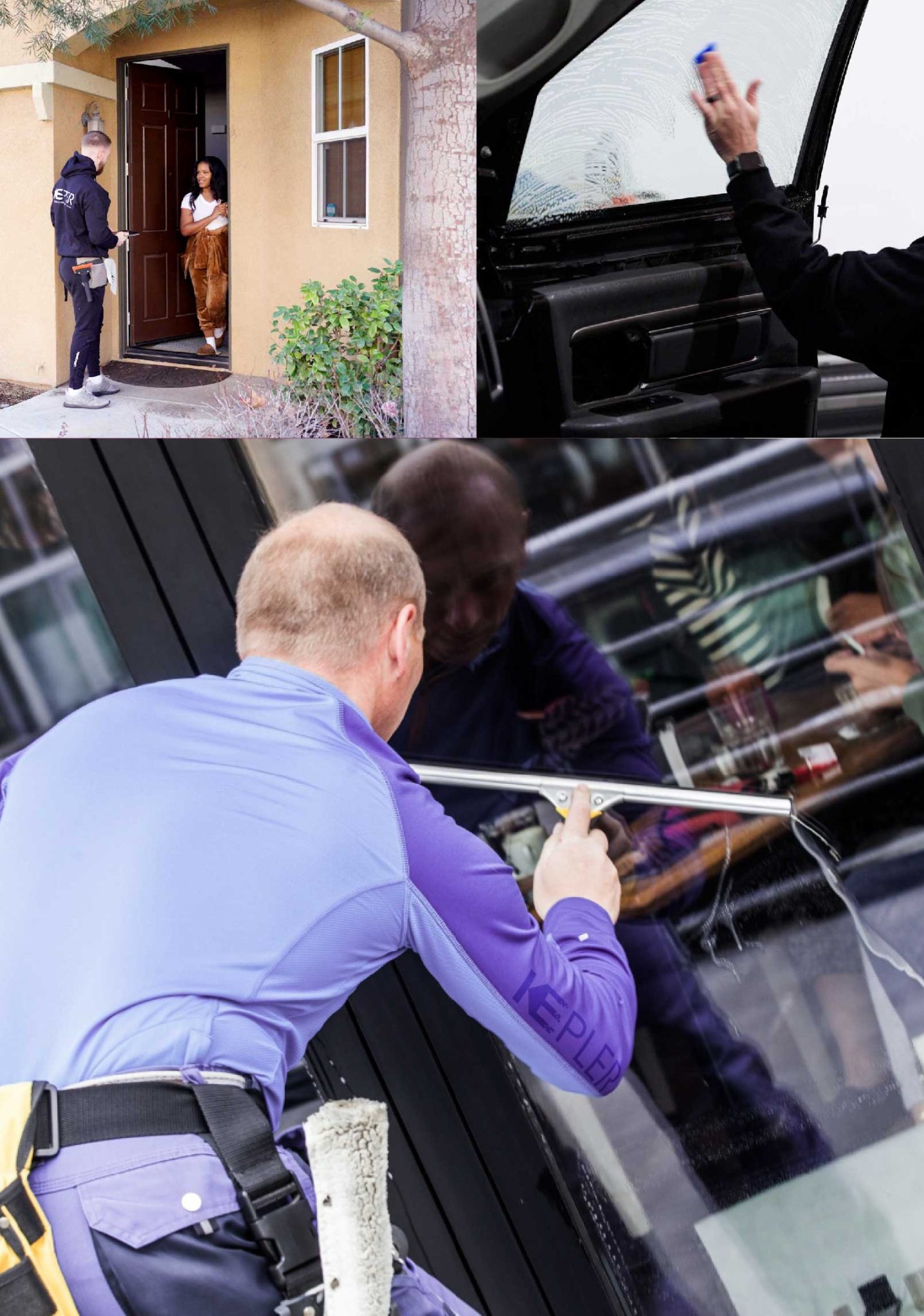 Kepler Skilled Applying Anti-Graffiti Window Film to a Coconut Creek Shop Front