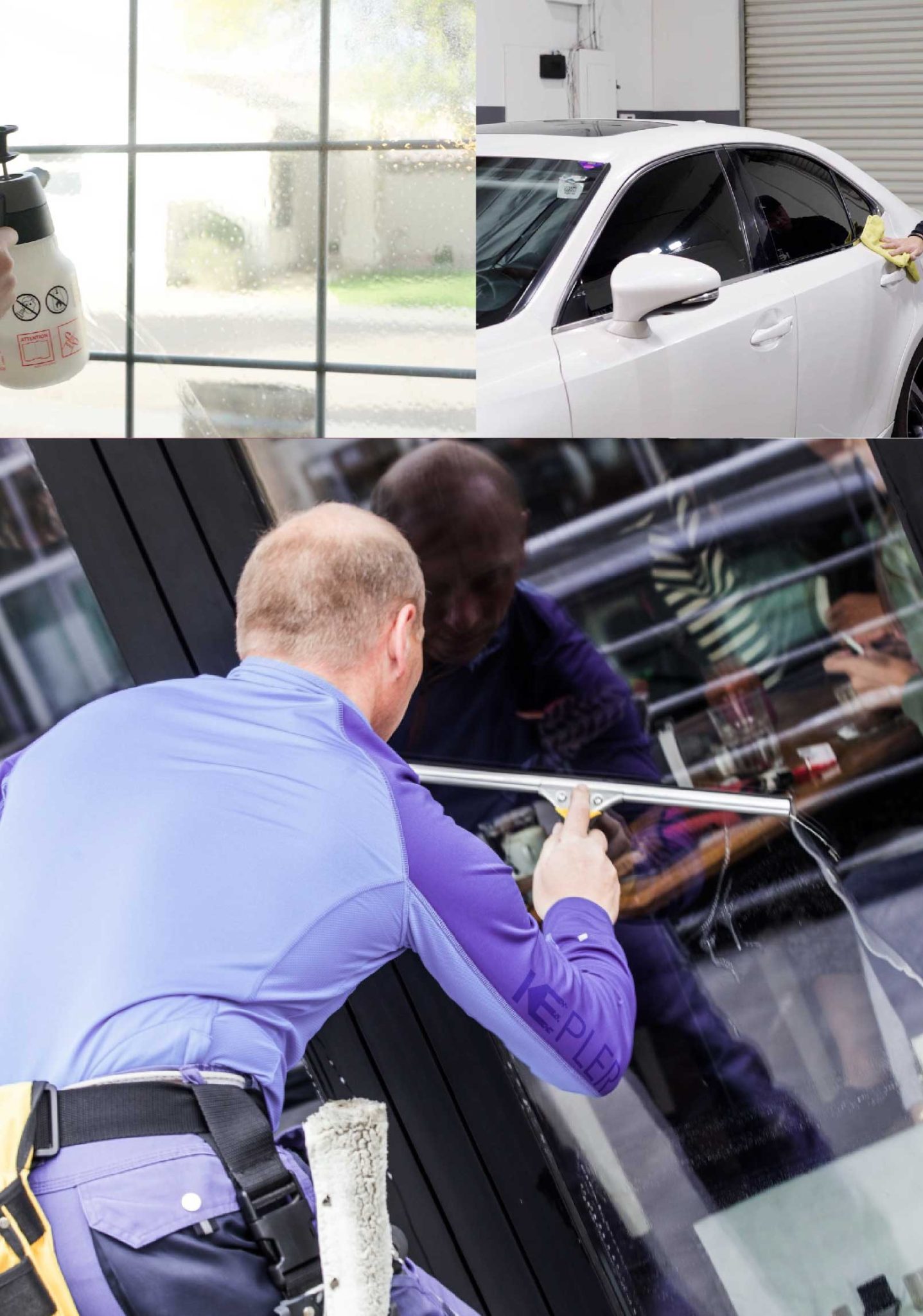 Kepler Professional Applying Anti-Graffiti Window Film to a Miami Beach Shop Front