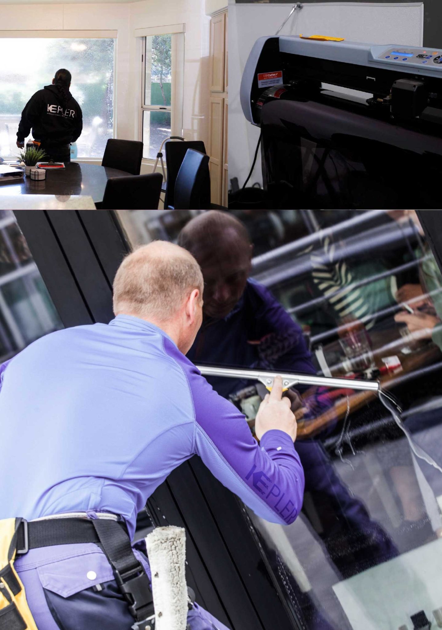 Kepler Expert Applying Anti-Graffiti Window Film to a Boynton Beach Shop Front
