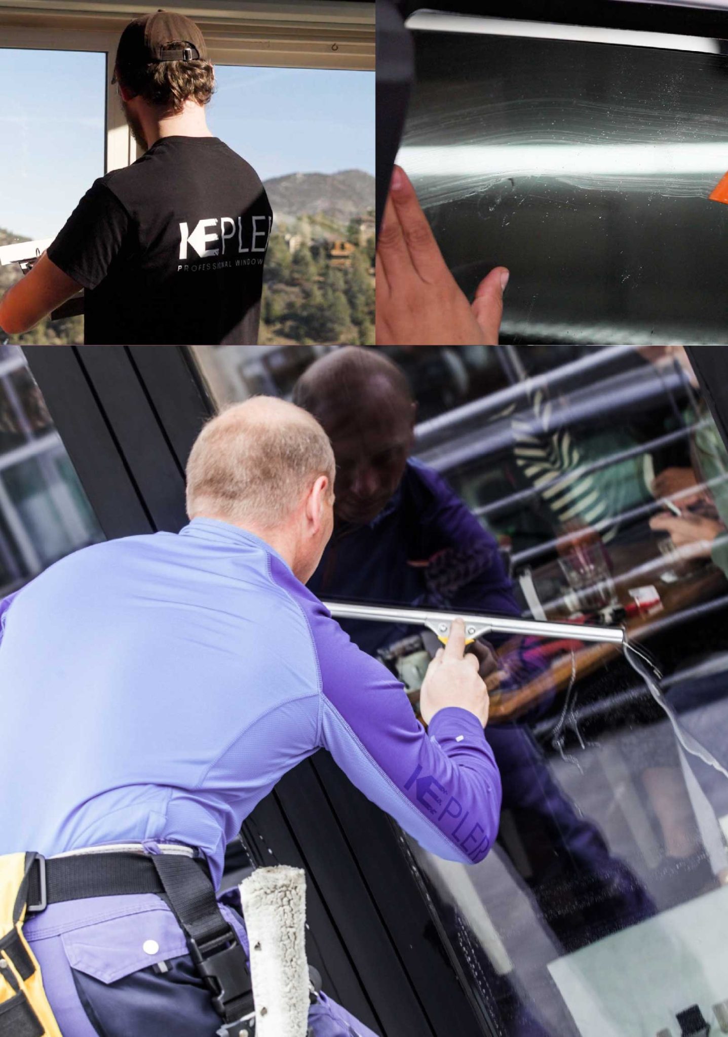 Kepler Professional Applying Anti-Graffiti Window Film to a Sun City Center Shop Front