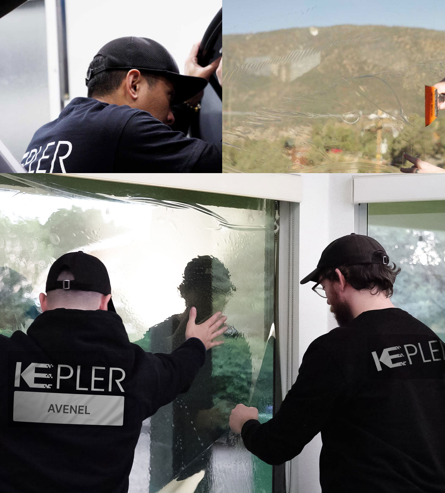 Expert Technician Installing High-tech Window Tint to Home in Avenel