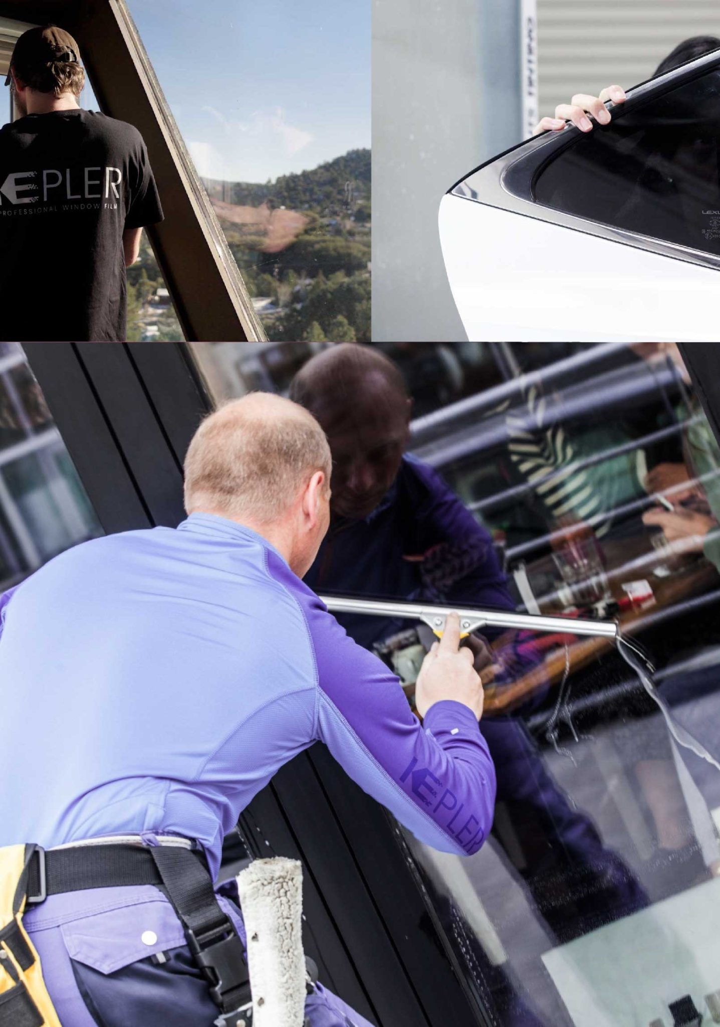 Kepler Professional Applying Anti-Graffiti Window Film to a St. Petersburg Shop Front
