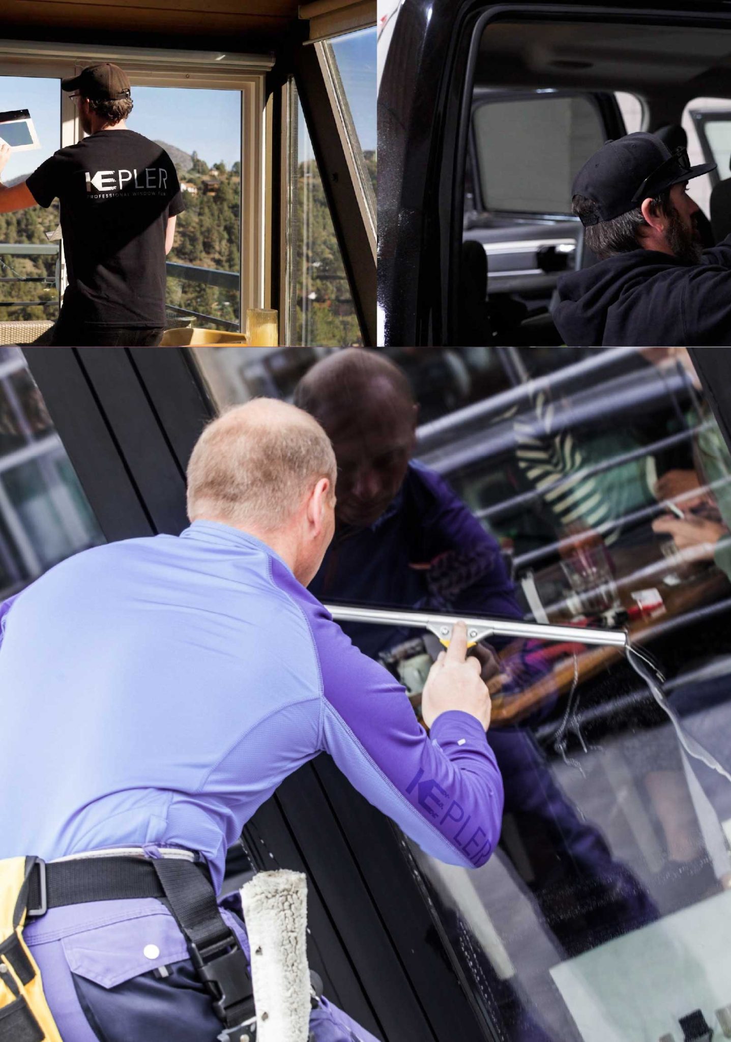 Kepler Expert Applying Anti-Graffiti Window Film to a Pinellas Park Shop Front