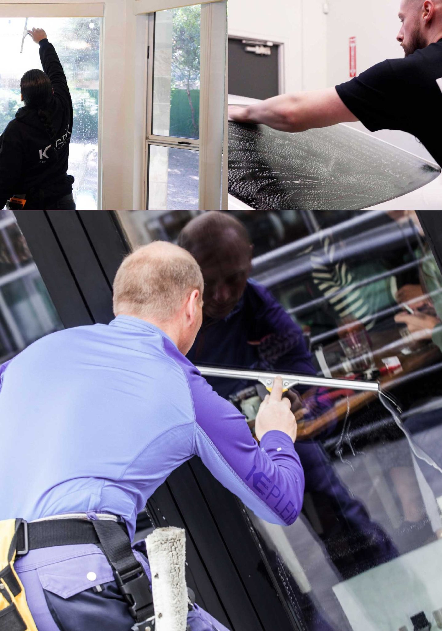 Kepler Skilled Applying Anti-Graffiti Window Film to a Auburndale Shop Front