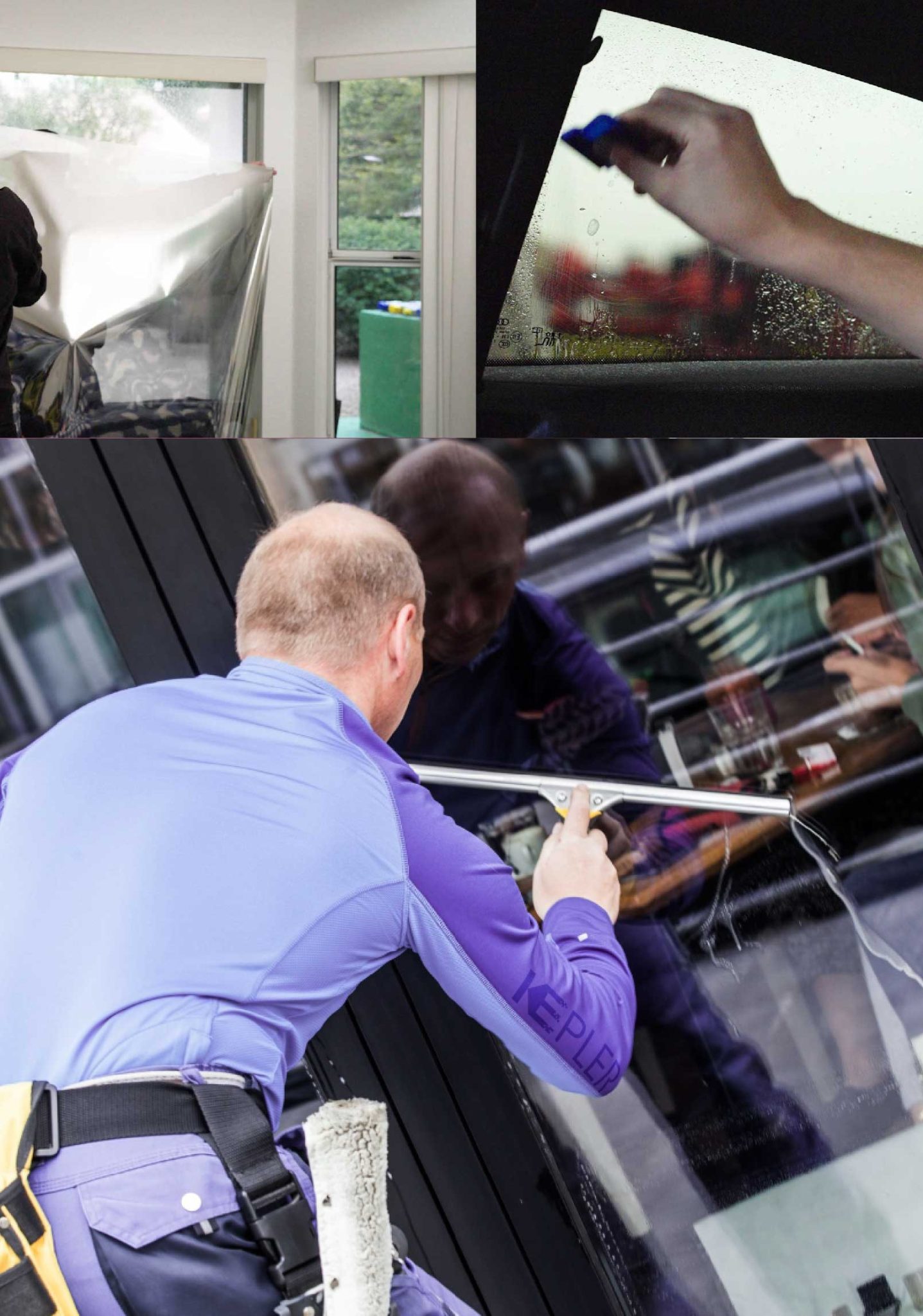 Kepler Expert Applying Anti-Graffiti Window Film to a Lake Wales Shop Front