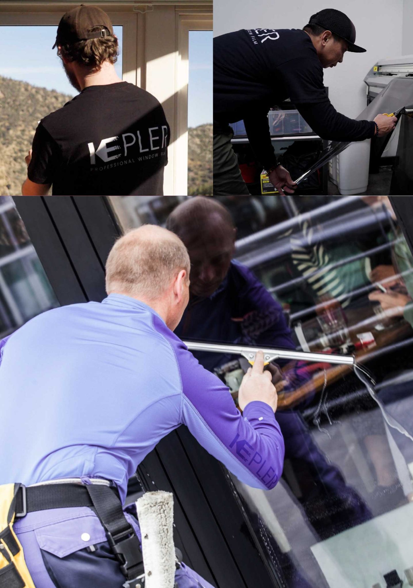 Kepler Skilled Applying Anti-Graffiti Window Film to a Lehigh Acres Shop Front