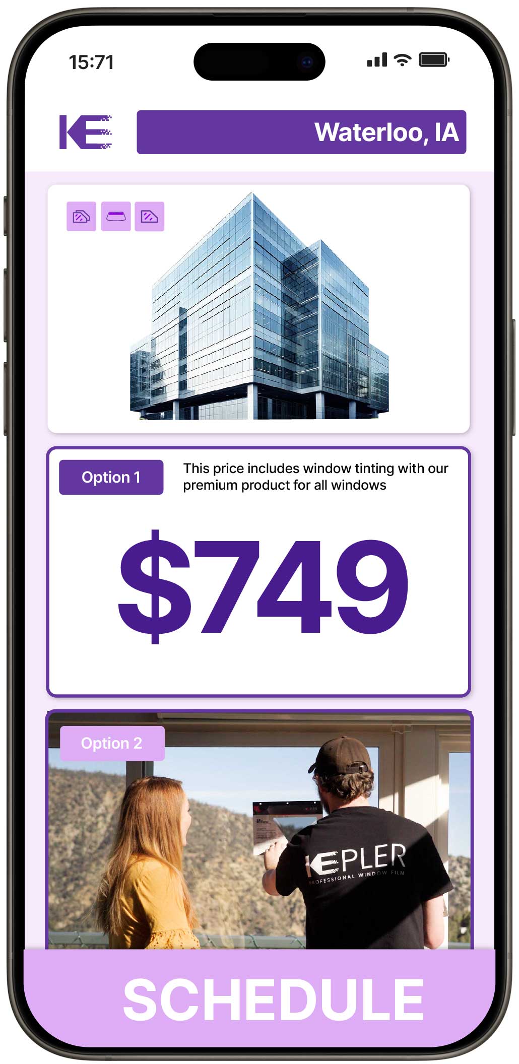 View Competitive Safety and Security Window Film Prices in Waterloo, Iowa