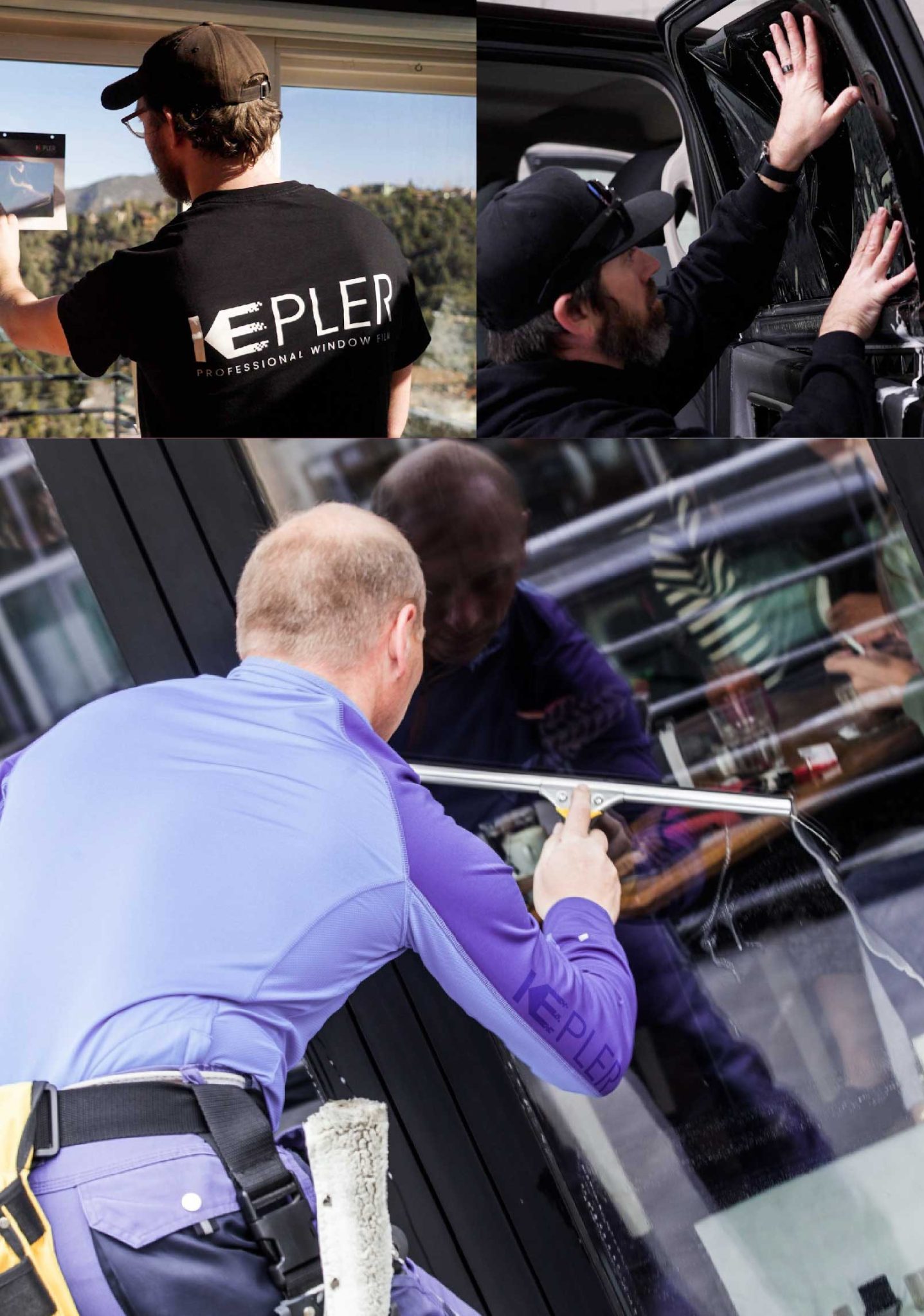 Kepler Professional Applying Anti-Graffiti Window Film to a Talladega Shop Front
