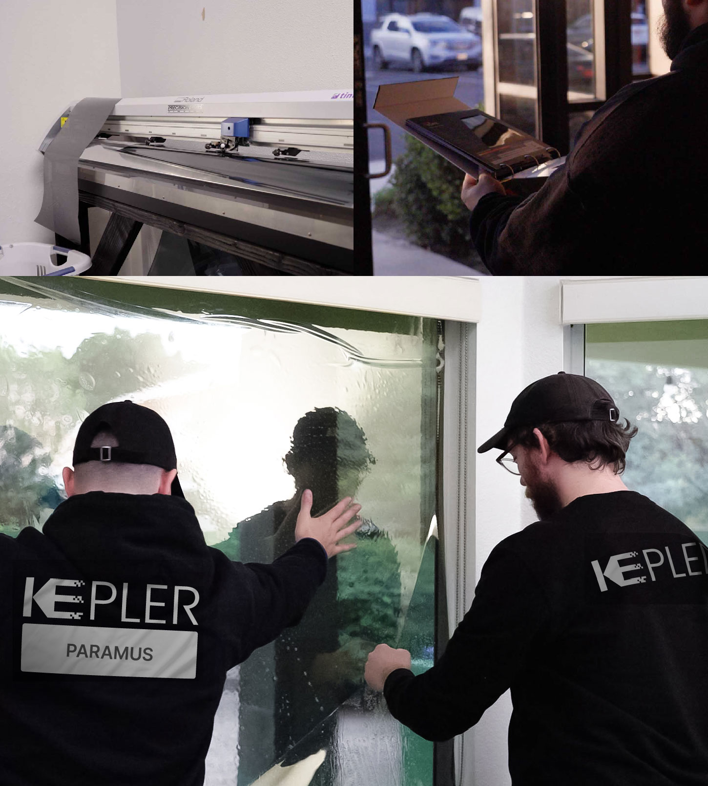 Kepler Technician Installing Advanced Window Tint to Home in Paramus