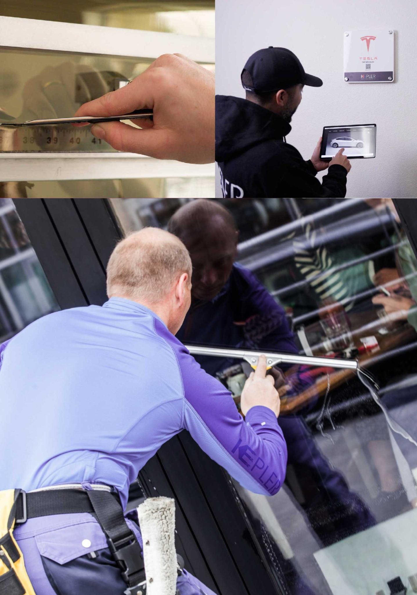 Kepler Expert Applying Anti-Graffiti Window Film to a Huntsville Shop Front