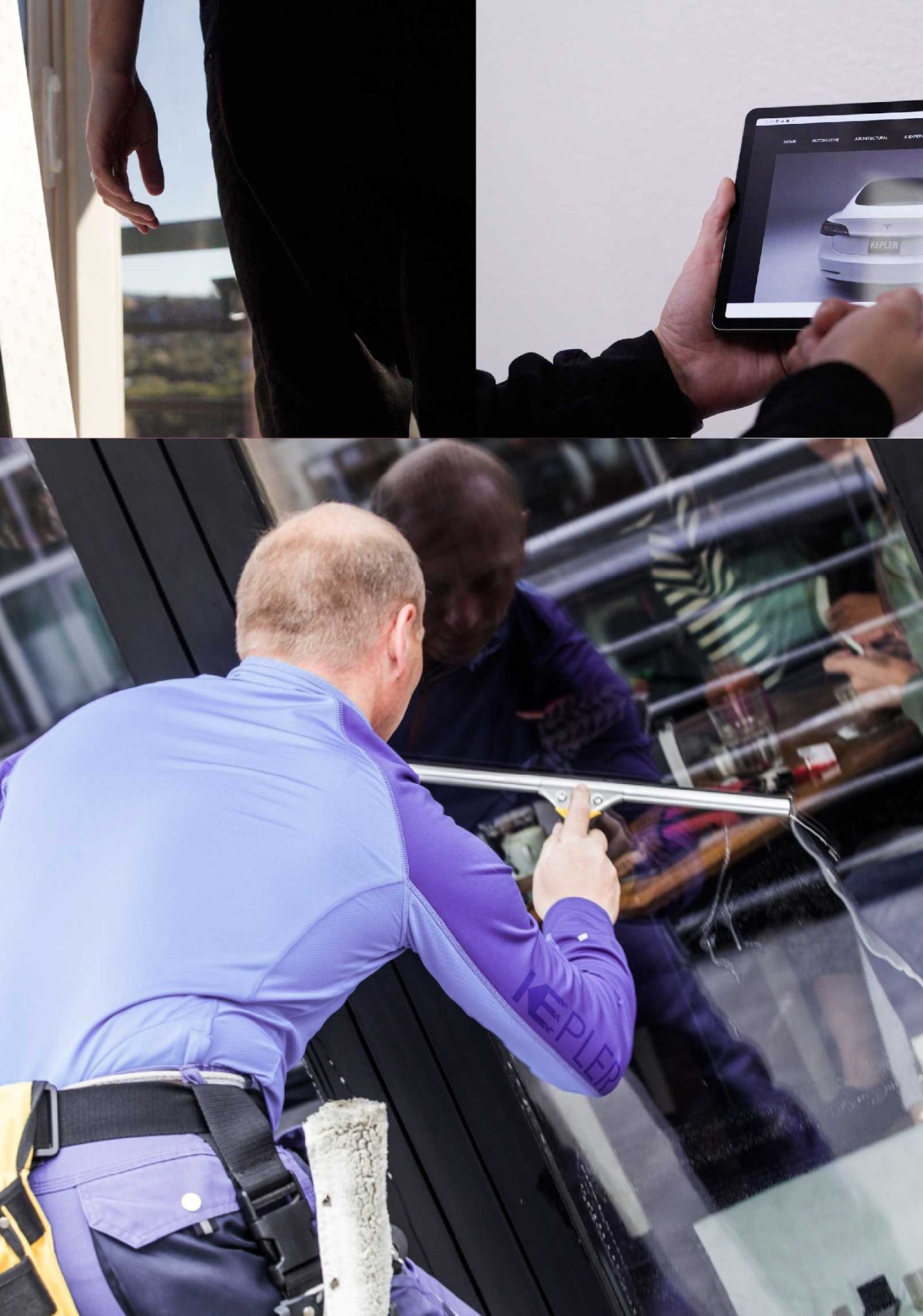 Kepler Expert Applying Anti-Graffiti Window Film to a Albertville Shop Front
