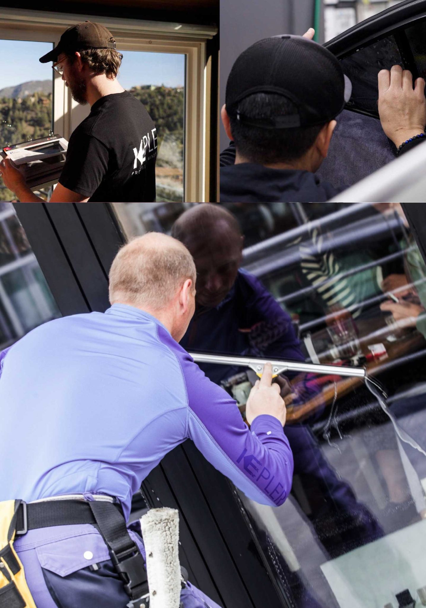 Kepler Expert Applying Anti-Graffiti Window Film to a Brentwood Shop Front