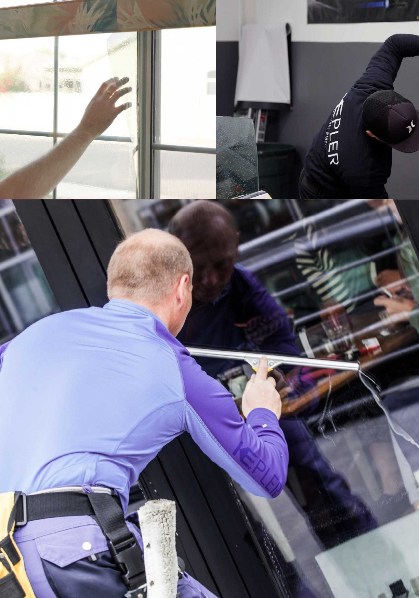 Kepler Skilled Applying Anti-Graffiti Window Film to a Goodlettsville Shop Front