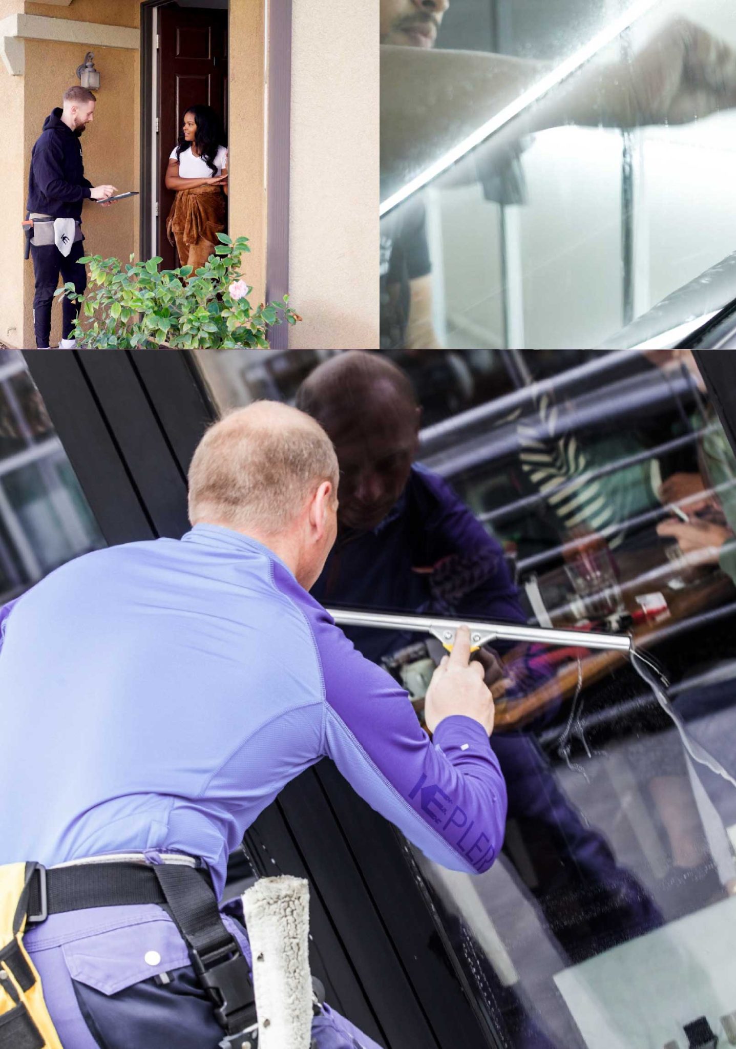Kepler Professional Applying Anti-Graffiti Window Film to a Hendersonville Shop Front