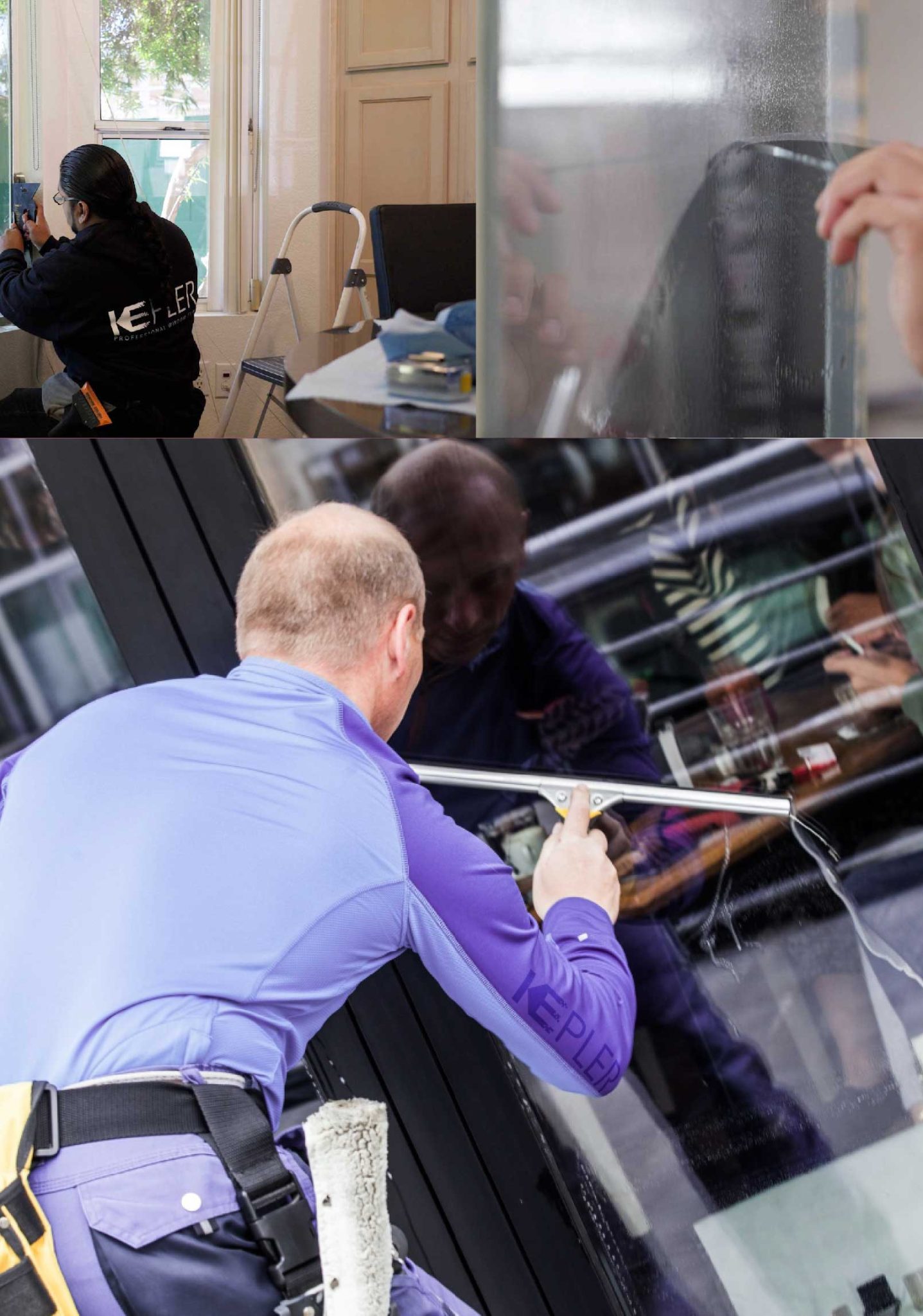 Kepler Professional Applying Anti-Graffiti Window Film to a Murfreesboro Shop Front