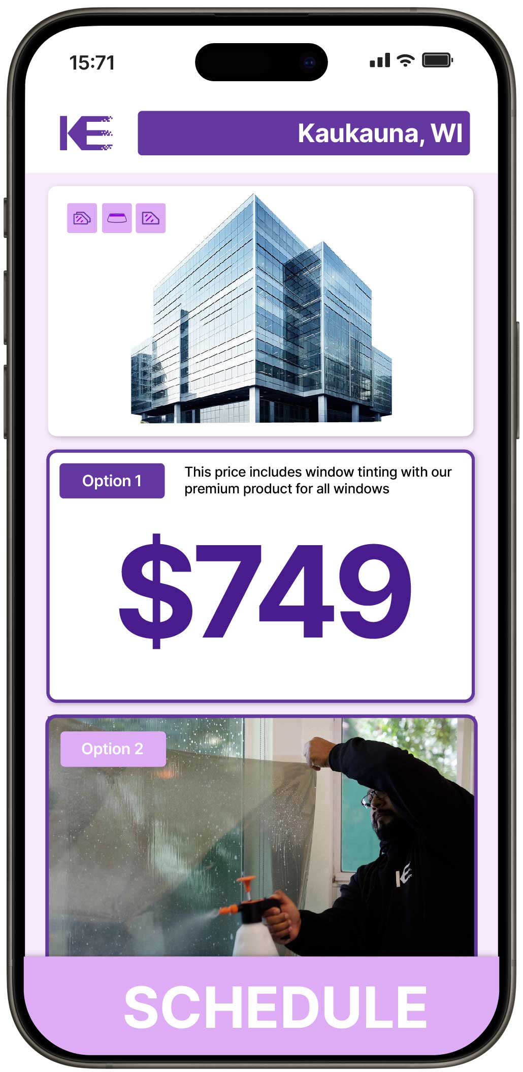 View Competitive Safety and Security Window Film Rates in Kaukauna, Wisconsin
