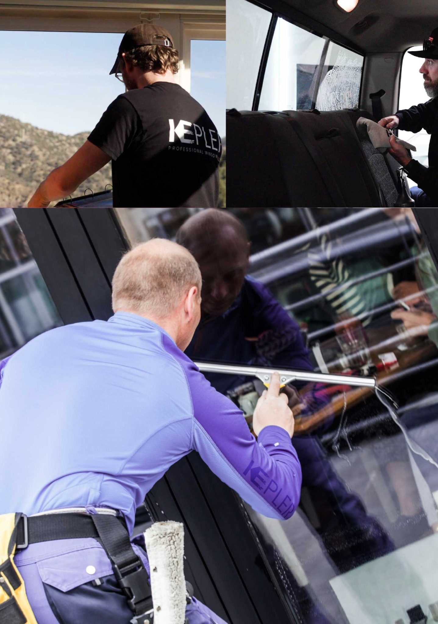 Kepler Skilled Applying Anti-Graffiti Window Film to a Nashville Shop Front