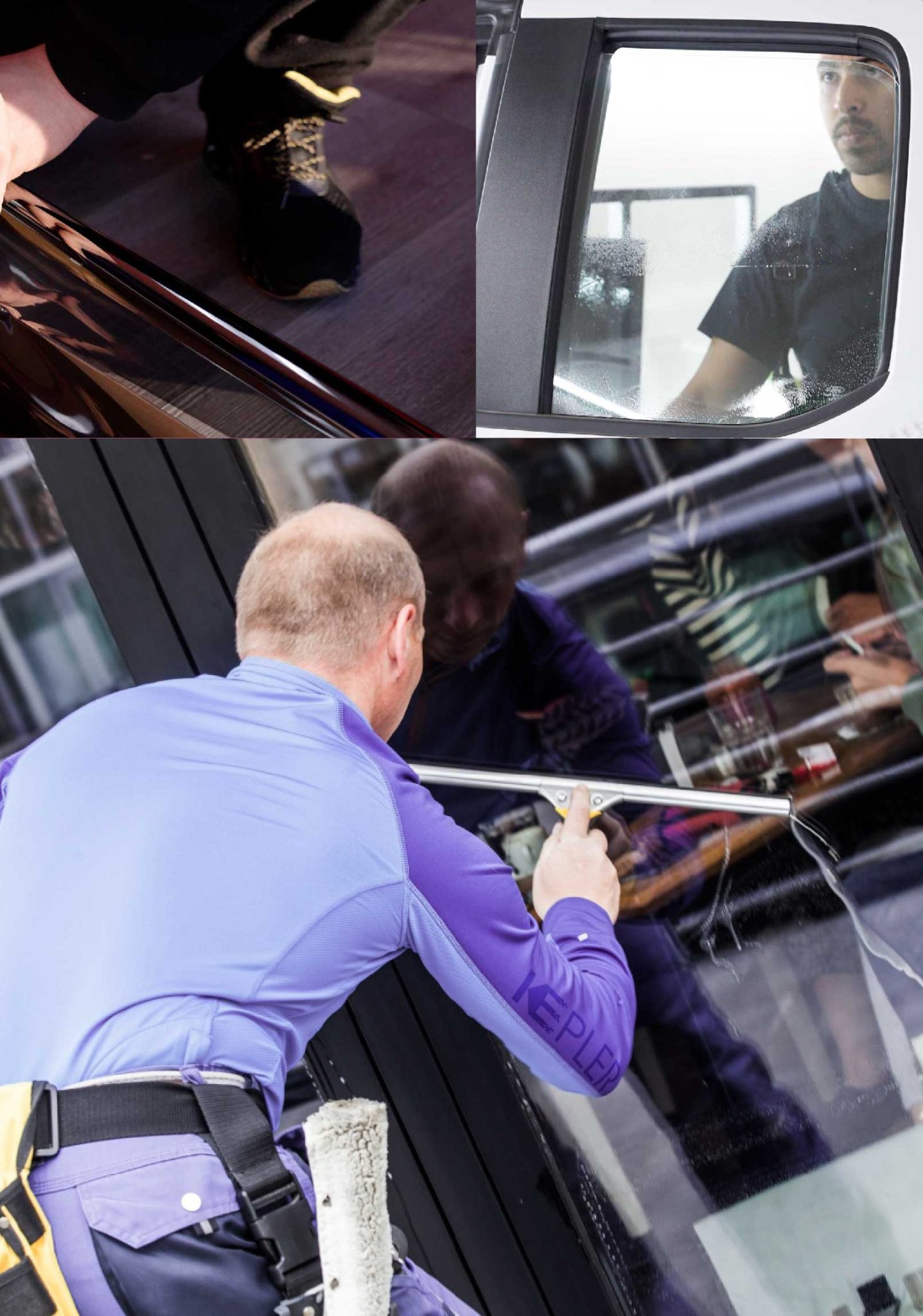 Kepler Skilled Applying Anti-Graffiti Window Film to a Bristol Shop Front