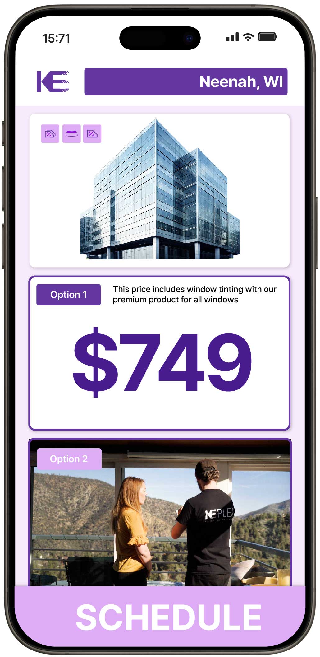 View Competitive Safety and Security Window Film Costs in Neenah, Wisconsin