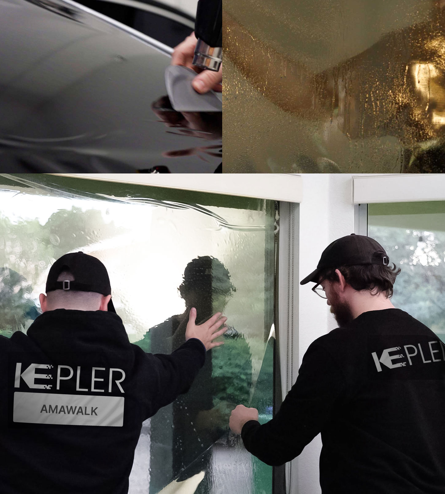 Kepler Technician Applying High-tech Window Tint to Home in Amawalk