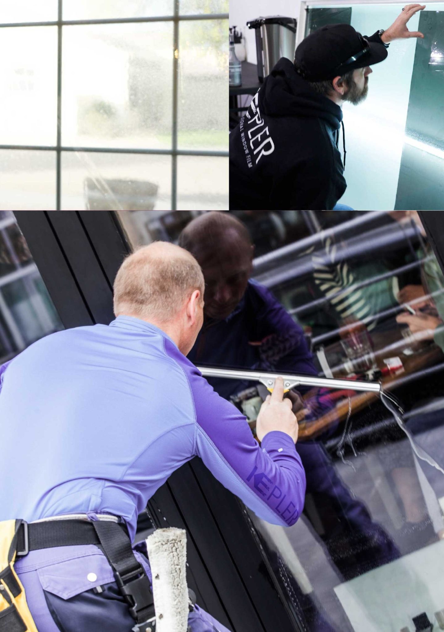 Kepler Expert Applying Anti-Graffiti Window Film to a Oxford Shop Front