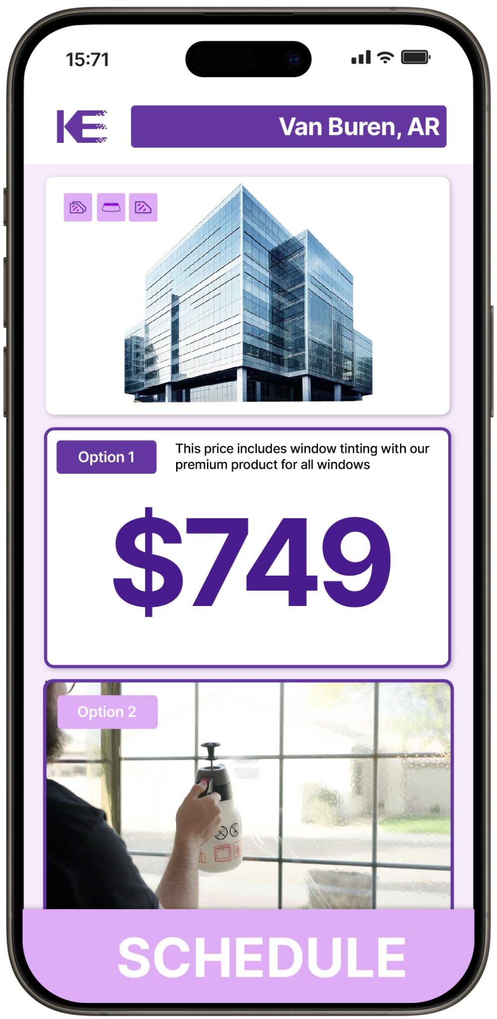 View Competitive Commercial Window Tinting Prices in Van Buren, Arkansas