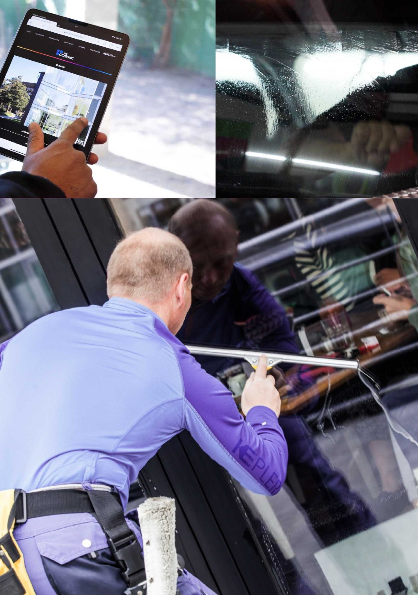 Kepler Professional Applying Anti-Graffiti Window Film to a Laurel Shop Front