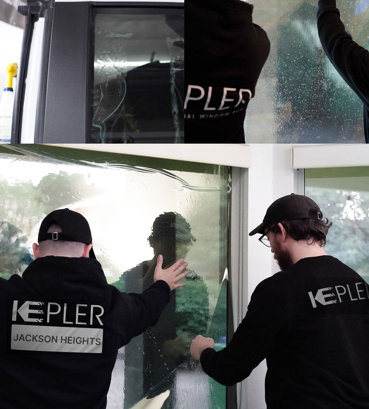 Kepler Technician Installing High-tech Window Tint to Home in Jackson Heights