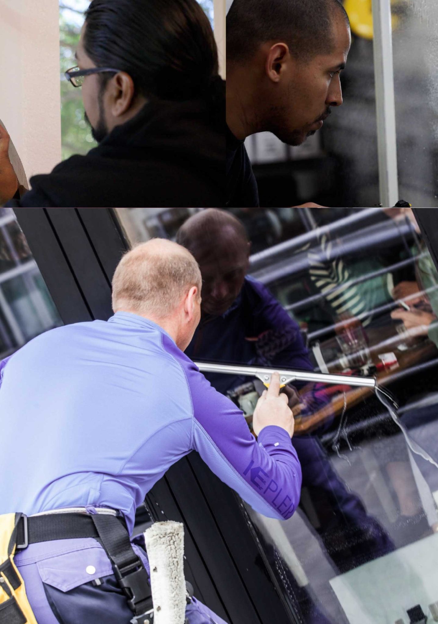 Kepler Expert Applying Anti-Graffiti Window Film to a Fort Thomas Shop Front