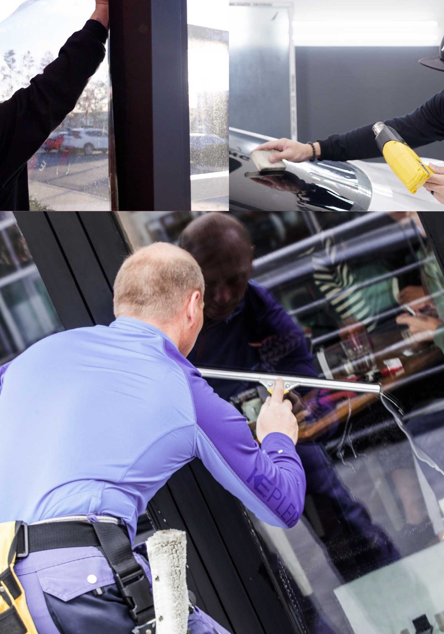 Kepler Expert Applying Anti-Graffiti Window Film to a Murray Shop Front