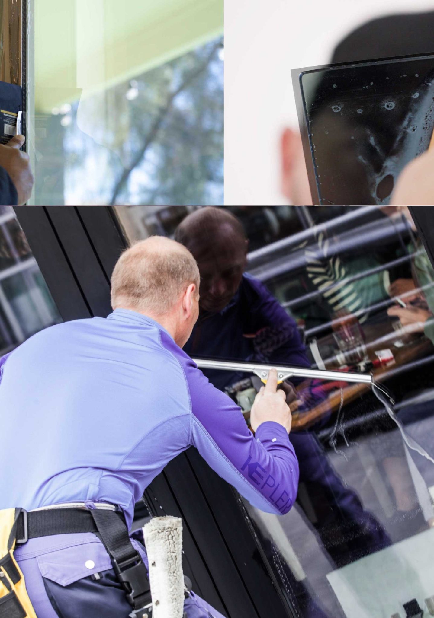 Kepler Skilled Applying Anti-Graffiti Window Film to a Delaware Shop Front