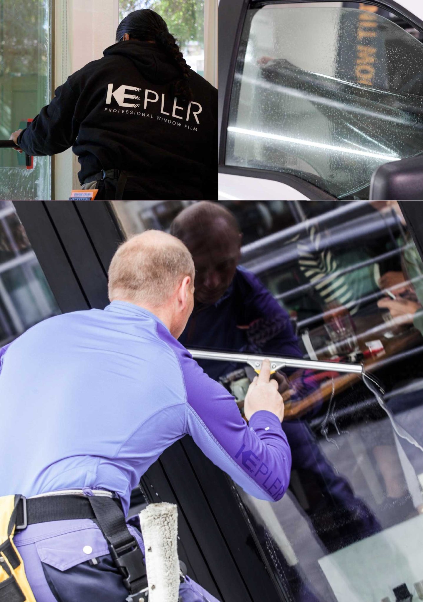 Kepler Expert Applying Anti-Graffiti Window Film to a Pataskala Shop Front