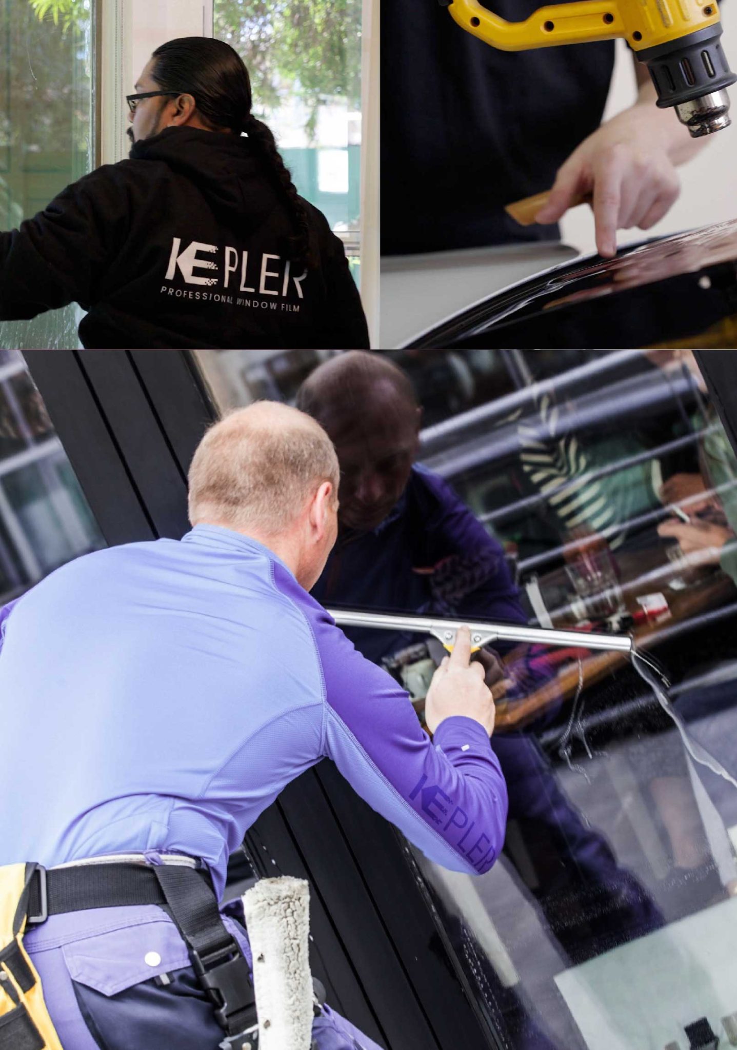 Kepler Expert Applying Anti-Graffiti Window Film to a Ashtabula Shop Front
