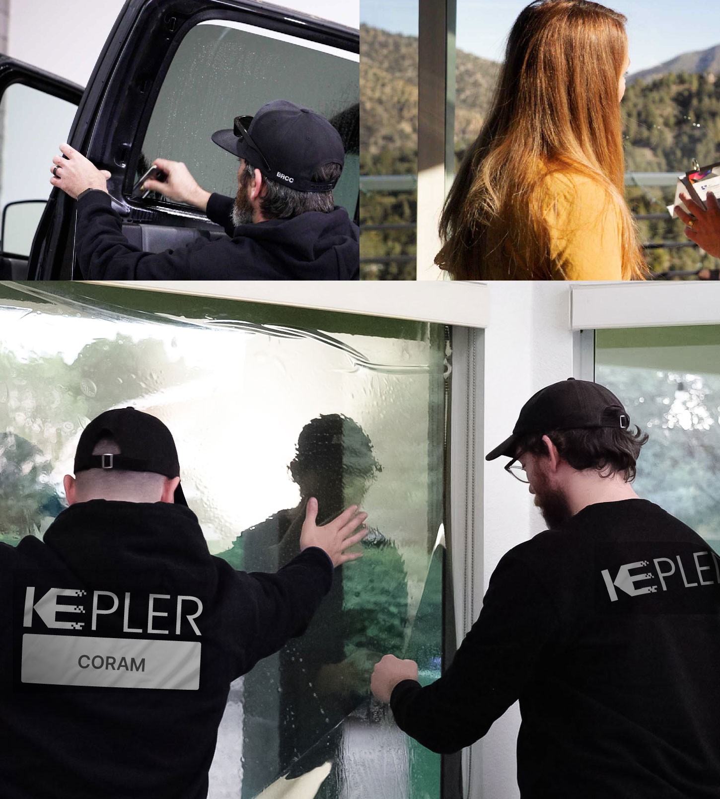 Kepler Technician Applying High-tech Window Tint to Home in Coram