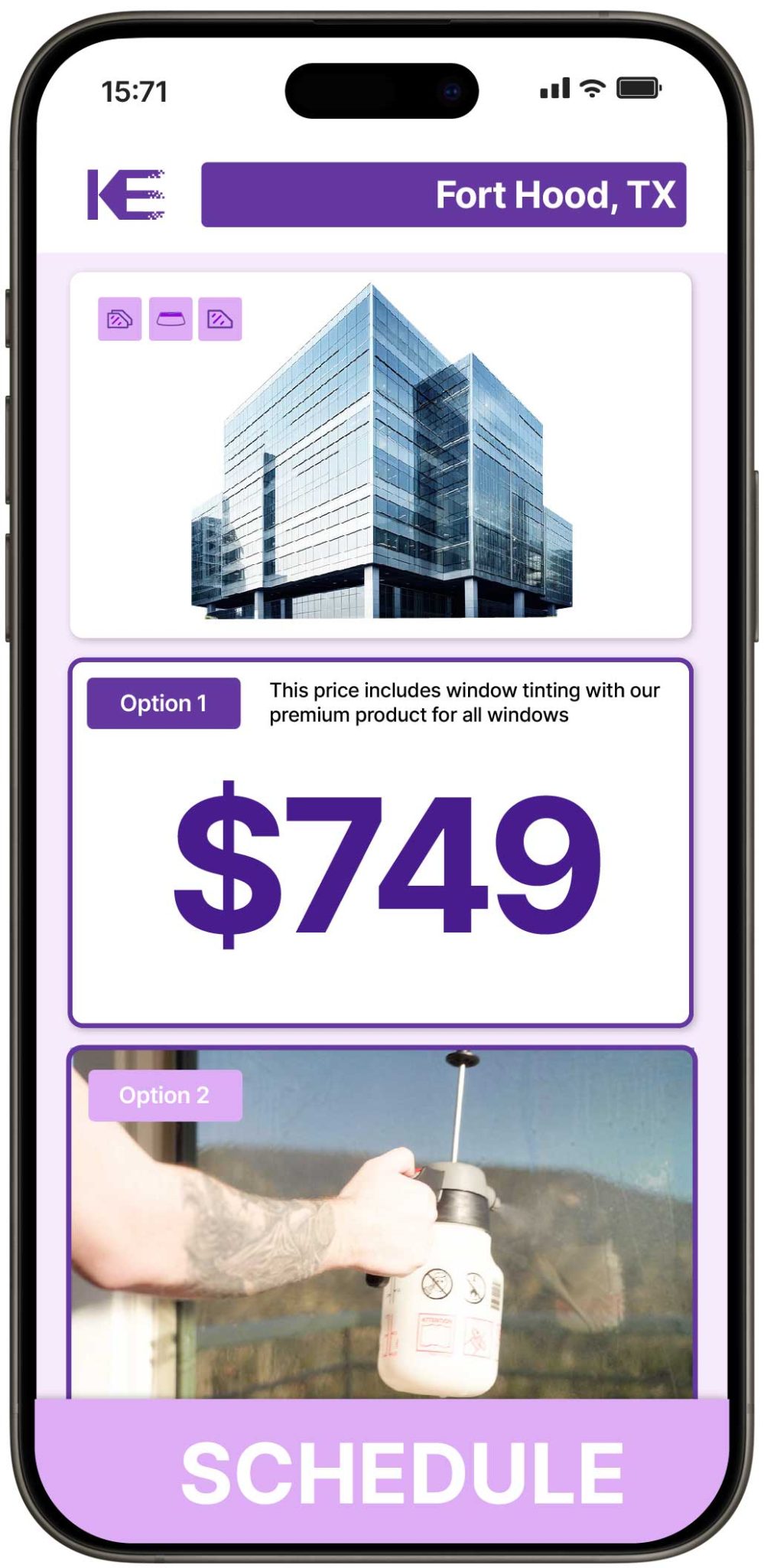 View Competitive Commercial Window Tinting Rates in Fort Hood, Texas